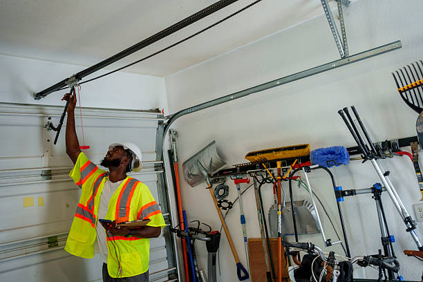 Professional Garage Door Panel Replacement technician working in Broadlands, VA